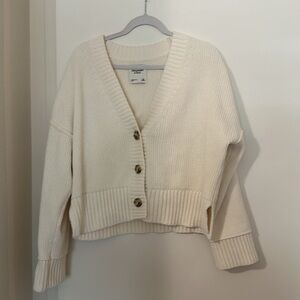 Abercrombie Cream Cropped Cardigan